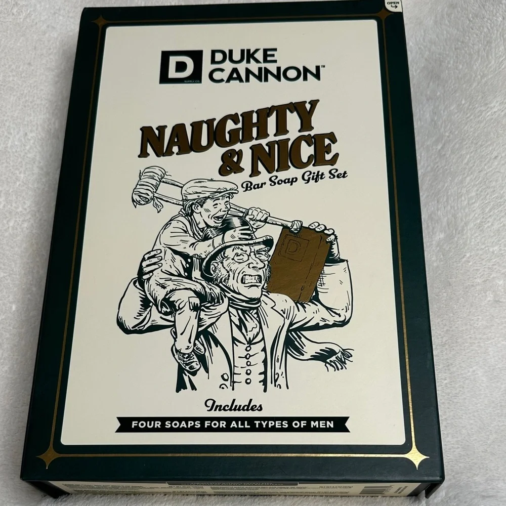 Duke Cannon Naughty & Nice Bar Soap Gift Set of 4 Individually Wrapped Bars NWT